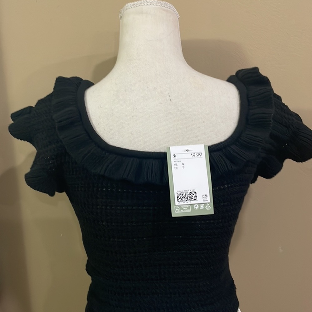 H&M NWT Knot Ruffle Top - Picture 8 of 12